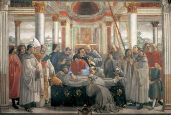 Domenico Ghirlandaio : St Francis cycle, Obsequies of St Francis